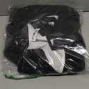 Black No Hook Waffle Weave Shower Curtain with snap-in Liner Replacement, 230GSM Waterproof Fabric Hotel Shower Curtain Set for Bathroom, Through Mesh Top Window, 71Wx74H