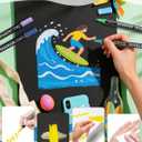 24 Colors Acrylic Paint Markers for Rock, Fabric, Wood, Glass, Eggs, Scrapbook - Easter Basket Stuffers, Dual Tip Acrylic Paint Pens for Coloring Books for Adults, Teens