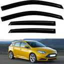 Rain Guards for 2012-2018 Ford Focus Sedan (NO RS ST) Side Window Wind Deflector fit 12-18 Focus 4 Doors Visors Shades Tape On Out Channel 4PC Set