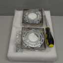 Brushed Nickel Wall Sconces Set of 2, LED Bathroom Vanity Light Fixtures, Hardwired Crystal Sconces Wall Lighting Over Mirror, LED Wall Mount Lights for Bedroom Hallway Indoor, 10W