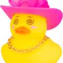 2 x Car Rubber Duck Ornament Mini Duck Car Dashboard Decorations Accessories with Mini Hat Necklace Sunglasses(D8)