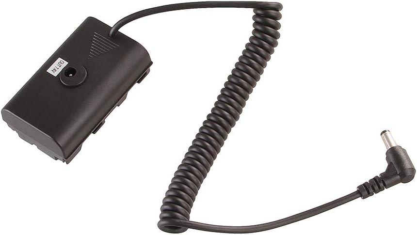 Fotga NP-F Dummy Battery DC Coupler with Extendable DC 5.5*2.1mm Cable for NP-F970 NP-F960 NP-F770/F750/F550 to Power Video LED light Camera Monitor YN300 II YN-600 W260 5080LED 5010LED 5012LED 5010A