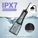 2026 New 350ML Water Dental Flosser Teeth Pick with Bag, 5 Modes Portable Cordless Oral Irrigator Cleaner, Electric Rechargeable IPX7 Waterproof for Home Travel Teeth Cleaning Flossing (Black)