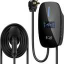 Level 2 EVCharger - NEMA 14-50 EVSE J1772 Charger - 48 Amp EVCharger Level 2, 240V WiFi Enabled Electric Vehicle Charging Station, 25ft Electric Car Charger Cable, Black