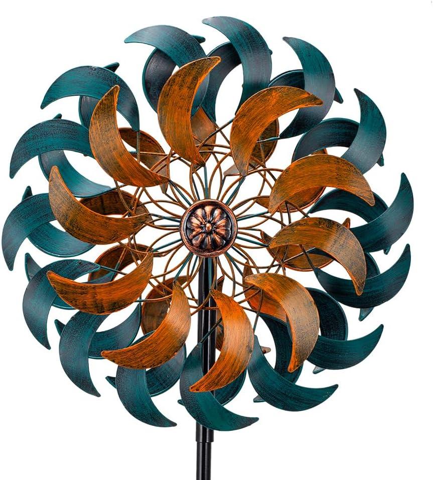 Stargarden Garden Wind Spinners, 13 W Kinetic Wind Sculptures & Spinners, 4 Layers Windmills Lawn Ornament Dcor