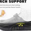 COFACE Mens Recovery Clogs Comfortable Walking Thick Cushion Sandals Sport Casual Orthopedic Mules with Plantar Fasciitis Arch Support, US9