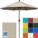 EliteShade USA 10-Year-Non-Fading 10Ft Market Patio Umbrella, UPF 50+ UV Protection Performance Sun Umbrella, Heavy Duty Commercial Grade Outdoor Table Umbrella with Crank & Tilt, Windproof Vented Top for Garden, Pool, Deck and Outdoor Playsets, Antique Beige
