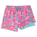 CoozySphere Boys Swim Trunks with Compression Liner Size 8-10 Swimming Shorts Quick Dry Bathing Suit with Zipper Pockets