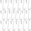 Jetec 9 Pcs Plastic Over The Door Clothes Hooks Bulk 4.72 Inch Long White Clothing Hanger Hooks Over The Door Hanging Hanger for Home Kitchen Bedroom Decoration (4.72‘’ Long)