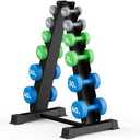 JDGG Dumbbell Rack Stand, Heavy Duty A-Frame Dumbbell Storage Rack, 5 tier Steel Dumbbell Holder for Home Gym Space Saver 200 LBS Capacity