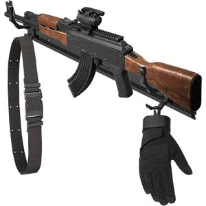 Gun Wall Mount Racks, Wall Mounted Rifle Rack with Adjustable Hooks for All Guns, Shotgun, Rifle Storage & Display Gun Wall Mount Racks, Wall Mounted Rifle Rack with Adjustable Hooks for All Guns, Shotgun, Rifle Storage & Display