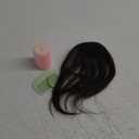 Clip in Bangs, 100% Real Human Hair Dark Brown Fake Bangs Clip in Hair Extensions French Bangs Fringe with Temples Hairpieces for Women Curved Curtain Bangs for Daily Wear