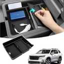 Center Console Hidden Box Organizer Compatible with Honda 2023-2025 2026 Pilot & 2024-2026 Passport & 2024 2025 Ridgeline Interior Accessories Insert Armrest Hidden Organizer Tray