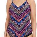 Trimshaper Womens Adjustable Hank Swim Tankini Top with Built-in Bra Support 10