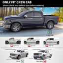 YITAMOTOR 6 Inches Running Boards Compatible with 2009-2018 Dodge Ram 1500 Crew Cab, 2019-2024 1500 Classic, 2010-2026 Ram 2500/3500 Side Steps Textured Black Nerf Bars