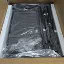 Vantic C Shaped End Table, Small Side Table for Couch and Recliner, Slide Under Sofa Tray Desk with Storage Bag for Living Room and Bedroom, Greige