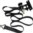 Ladder Rack Ratchet Straps with J-Hook (4 PCS), 1.4" Black Square Tube Mount, 1.5" Wide x 7.5' Long Black Retractable Ratchet Tie Down Strap Roof Rack, 500 lbs Load Heavy Duty, Cargo Buckle Lock Strap