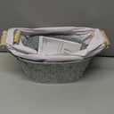 Galvanized Metal Oval Planter Buckets with Handles  Set of 3 Rustic Farmhouse Flower Tubs with Drain Holes & Plugs, Vintage Small Pots for Herbs, Succulents, Wedding or Tabletop Decor (Flower style)