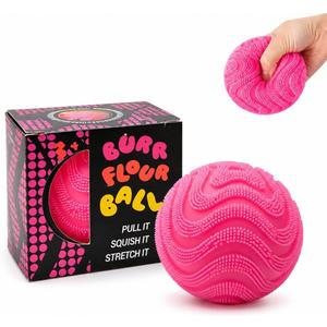Fuzz Ball Squishy Stress Ball Slow Rising Memory Foam Fidget Squishy Fuzz Balls Adults Anxiety Stress Relief Toys,Party Favors Gift for Adult Kids (Pink Ball) (Pink)