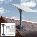 Starlink Gen 3 Mount Adapter Aluminum Alloy, 15.7" Heavy Duty Steel Pivot Pole Pipe with Adjustable Base Mount Kit Compatible with Starlink V3 Standard Dish for Roof