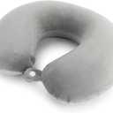 Neck Pillow Airplane - Memory Foam Travel Pillow for Head and Neck Support Suitable for Sleeping Airplane,Traveling,Self-Driving Cars,Home,Office,Soft Washable Cover(Grey)