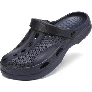 SOSOWHLTE Men's Women's Arch Support Clogs,Unisex Garden Shoes Comfortable Slip-on Outdoor Sandals Slippers for Beach Casual (10-10.5 Women/9-9.5 Men, Blue)