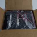 Under Desk PC Mount - No Drilling 40 lb Capacity, Computer Holder Under Table, Adjustable Height and Width, Clamp-on Leg PC Holder for Standing Desks (Fits 65mm45mm Legs), with Non-Slip Pads, Black