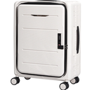 Traveler's Choice Foldable Suitcase, Hard Expandable Universal Wheels, Shock-Absorbing, Silent, Multi-Level Adjustable Alloy Trolley, Suitable for Traveling (White,20 inches)