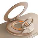 TORRAS 2025 Upgrade [Dual-Ring] Fit for MagSafe Phone Grip Ring Holder Compatible with MagSafe Kickstand Magnetic for iPhone 16/ 15/ 14/ 13/ 12/ 11 Samsung, Google Accessories, Desert Titanium Gold