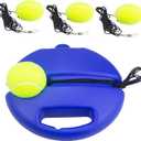 Tennis Rebound Ball & Trainer Kit with 4 Balls & 4 Elastic Ropes for Beginners, Kids & Adults