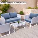 SUKAIKEQA Outdoor Cushion Covers Set,8PCS Patio Furniture Couch Seat Slipcovers, Replacement for Sofa Sectional Chair(Cover，Only)