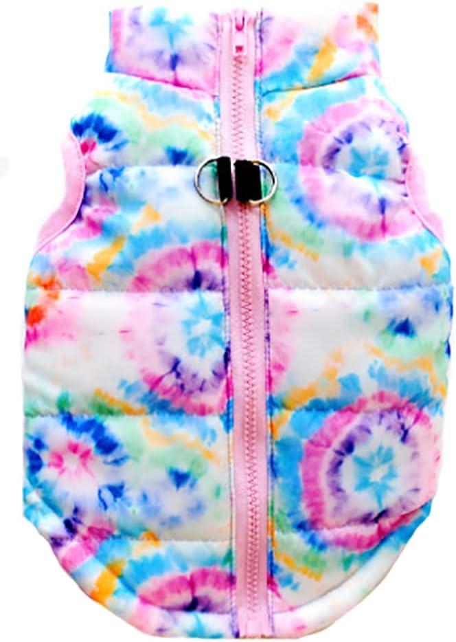 Winter Waterproof Windproof Reversible Dog Vest Coat Warm for Cold Weather Down Jacket Small Medium Dogs (Not Suitable Big Dogs) Y-1-rounds XS XS(Back:9.0'', Chest:13.5'', 3.0-5.0lbs)