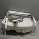 Drive Medical RTL12027RA 2-in-1 Raised Toilet Seat with Removable Padded Arms, Standard Seat