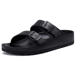 KIDMI Women's Comfortable EVA Sandals with Medium Arch Support, Adjustable Buckle Summer Beach Slide Sandal, Black EU 39