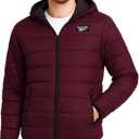 Reebok Mens Puffer Jacket - Lightweight Quilted Glacier Shield Plus Size Puffer Jackets for Men - Insulated Mens Winter Coats (Medium, Classic Maroon)