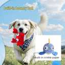 Interactive Squeaky Dog Chew Toy,No Stuffing Interactive Chew Toy for Small Medium Large Dogs, Training Reward Gift for Pets(Blue Whale)