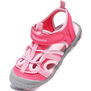 Boys & Girls Sandals Lightweight Closed-Toe Kids Water Shoes for Summer - Athletic Sport Outdoor Beach Sandals for Unisex Child (Toddler/Little Kid) - Blue 4 Toddler (Pink)