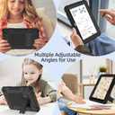 MENZO All-New Case for 8" Tablet, Slim Shockproof Rugged High Impact Protective Case with Kickstand, Black