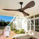 60 in Ceiling Fan of 7400+CFM High Airflow with Mute Remote Control,Ceiling Fan no light for Indoor/Outdoor Patios.6 Speed Noiseless Reversible DC Motor,Easy to Install with Timer for Living Room