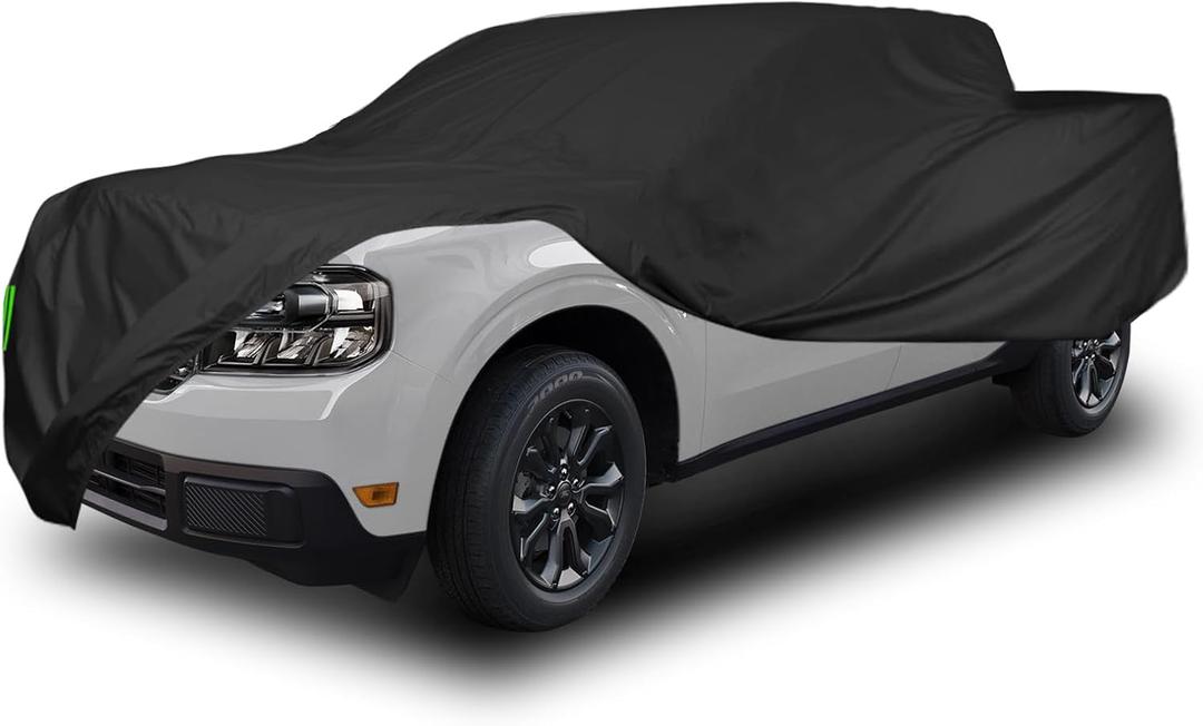 Proadsy Upgrade Car Cover for 2021-2024 2025 2026 Ford Maverick, Waterproof All Weather for Automobiles, Windproof Snowproof Rain Hail Sun UV Protection Full Outdoor Indoor Exterior Car Covers, Black