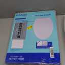 Hibbent Premium Elongated Toilet Seat with Quiet Close, One-Click to Quick Release, Installation Non-Slip Seat Bumpers, Slow Toilet Seat and Cover, Cleaning-White Color