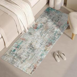 ROYHOME Modern Abstract Runner Rug 2x5 Washable Non Slip Stain Resistant Rug for Bedroom Living Room Non Shedding Low Pile Indoor Floor Cover,Colorful