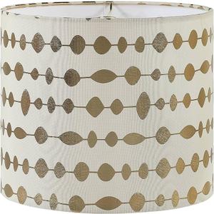 Aspen Creative 31104 Transitional Drum (Cylinder) Shaped Spider Construction Lamp Shade in Beige with Gold Print, 12" Wide (12" x 12" x 10")