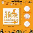 6" Halloween Stencils for Painting on Wood, 25 Pcs Reusable Plastic Drawing Spraying Templates for Greeting Cards, Crafts, Ornaments, Wall, Window, Door - Holiday DIY Decoration