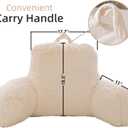 Ivory Reading Pillow, 18.5" Bed Wedge Pillows with Arms, Large
