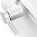 INUS Dual Nozzle Bidet Attachment for Existing Toilets Seat,Slim Non-Electric Bidet Toilet Seat Attachment with Easy-to-Hold Design Control-White Color
