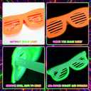 Mega-L 12 Pcs Glow in The Dark Glasses, Glow in The Dark Party Supplies, Neon Fluorescent Blacklight Eyeglasses Party Favors, Glow Photo Booth Props Eyewear Accessories for Women, Men, Adult Halloween