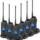 SAMCOM FPCN30A Two Way Radios Long Range 5 Watts Walkie Talkies for Adults Rechargeable 2 Way Radios UHF Programmable Handheld Business Radio 1500mAh Battery with Earpieces,Group Call, 6 Packs