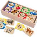 Melissa & Doug Self-Correcting Alphabet Wooden Puzzles with Storage Box (52 pcs) ABC Puzzles, Wooden Alphabet Puzzle for Kids Ages 4+
