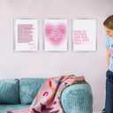 3pcs Pink Bible Verses Wall Art Christian Aesthetic Wall Decor Pictures Preppy Inspirational Scripture Quote Canvas Posters Prints for Girly Bedroom Preppy Religious Decor 12x16in Unframed